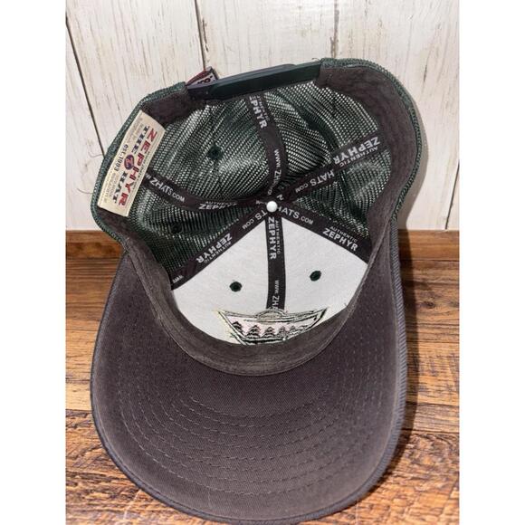 Minnesota Wild Zephyr Hat Snapback Cap Gray Green Mesh NHL Hockey Embroidered - Picture 10 of 11